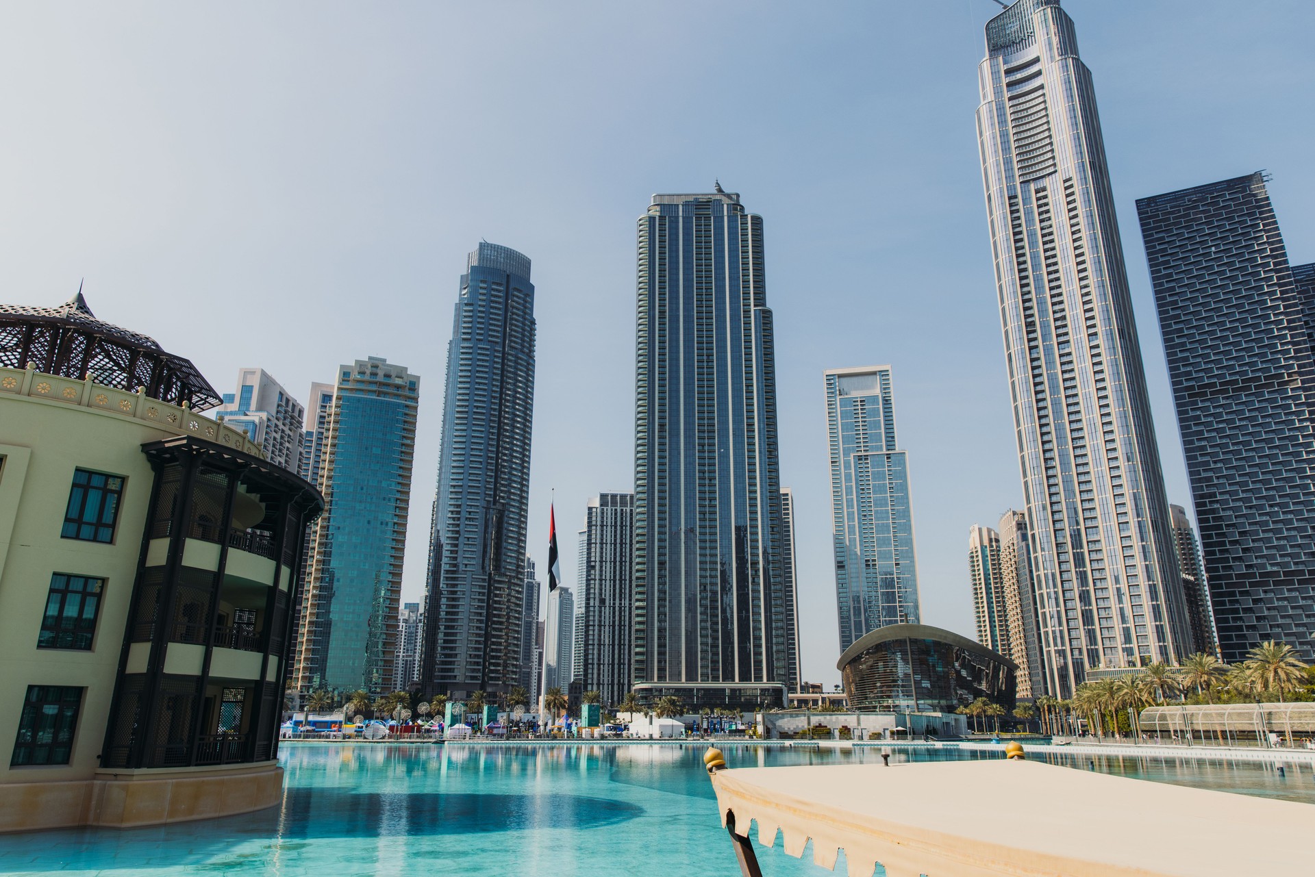 Downtown Dubai Modern Cityscape During Sunny Day